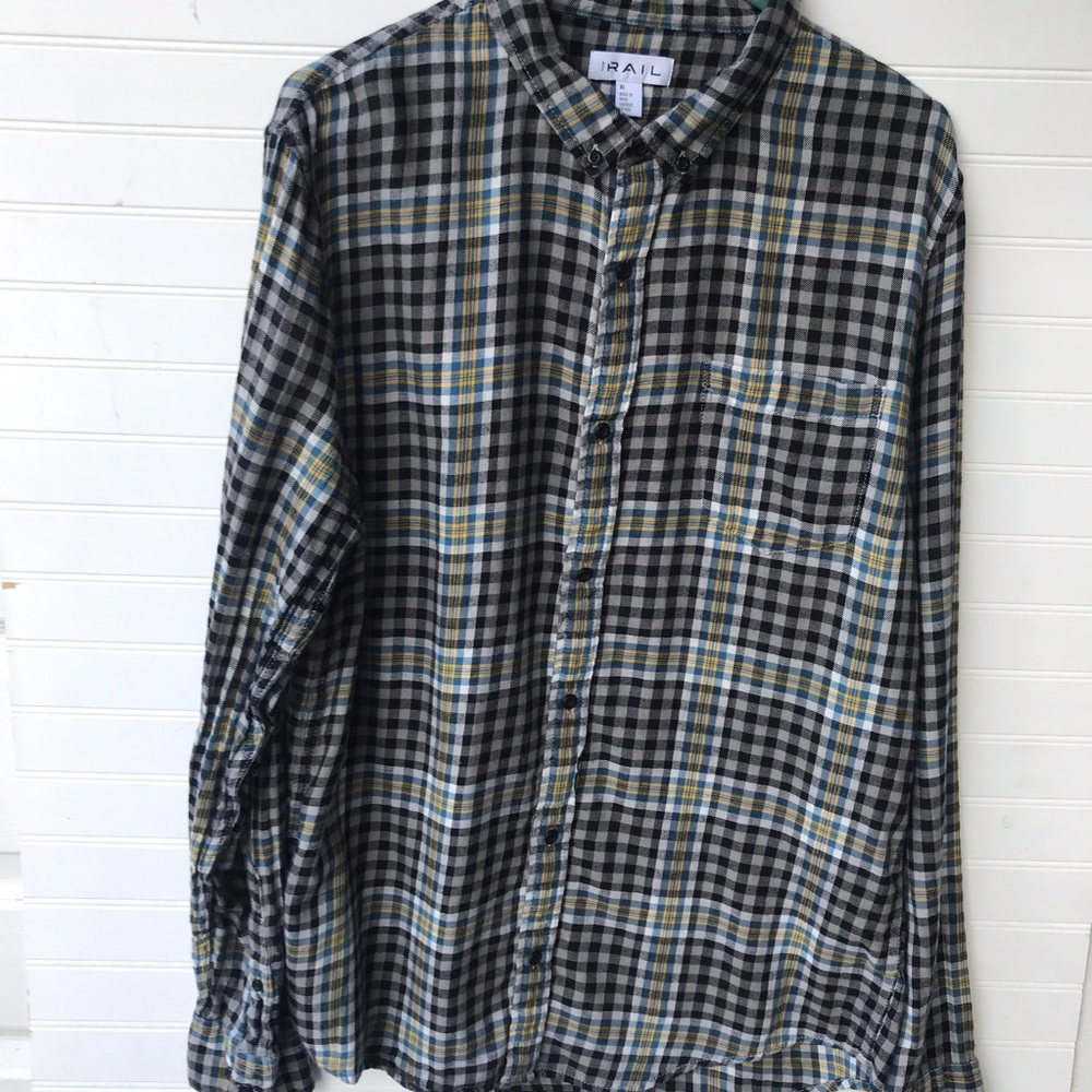 The Rail Plaid Flannel EUC Button Down Shirt